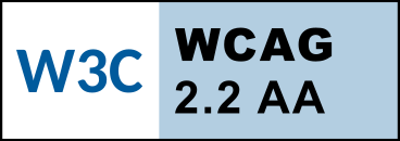 WCAG 2.2 Level AA conformance badge